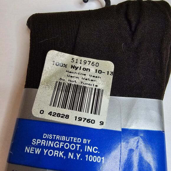 NOS Springfoot Men's Brown Dress Sock 100% Nylon Size 10-13 - Picture 3 of 3
